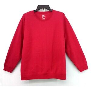 Just My Size Sweatshirt Womens Plus Size 2X Red Long Sleeve Crew Neck Top